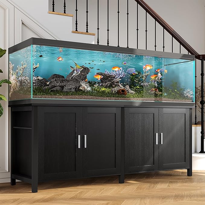 Miereirl 180-200 Gallon Fish Tank Stand, Heavy Duty Aquarium Stand,Fits 125/150/180/200 Gallon Tank Stand, Cabinet Storage for Fish Tank, Turtle Tank, Reptile Terrarium, 2200 lb Capacity