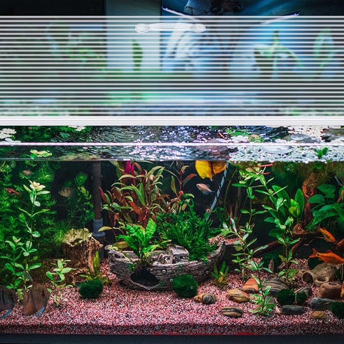 Sieral 2 Pcs Clear Aquarium Canopy Set Polycarbonate Greenhouse Panels 22.95 x 11.5 x 0.24 Inch for 33/40/55 Gallon Fish Tank with Center Brace Aquariums Cover Fish Tank Lid
