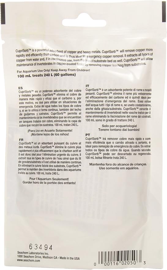 Seachem Cuprisorb 100ml (Pack of 2)