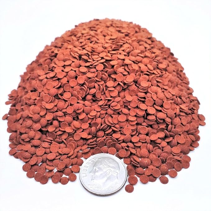 3.5mm - 1/8" Color Enhancing Sinking Micro Wafers for Bottom Fish, Shrimp, Crabs, Crayfish, All Tropical Fish…11oz Small Jar