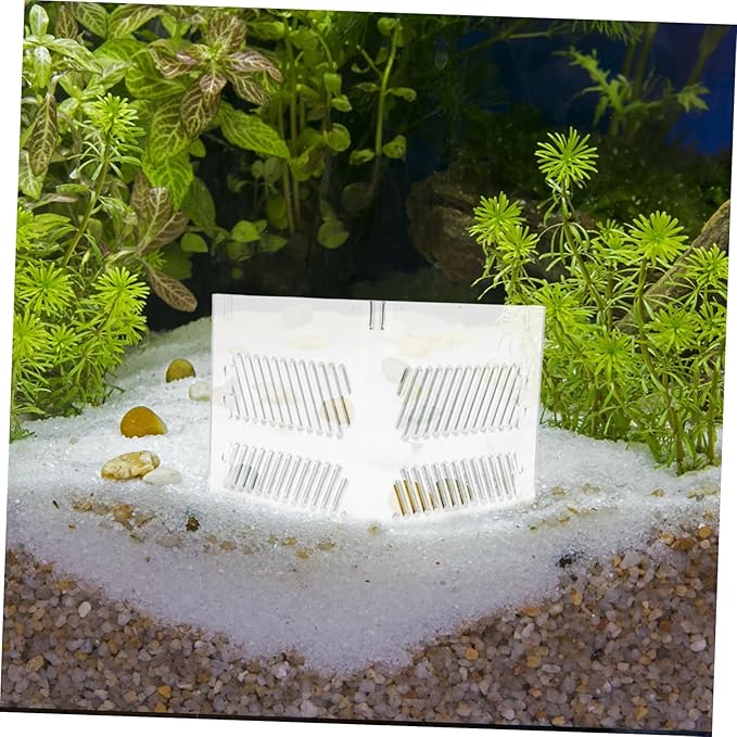 ORFOFE Aquarium Sand Barrier Fish Tank Partition Plate Acrylic Grid Divider Pump Protection Environment