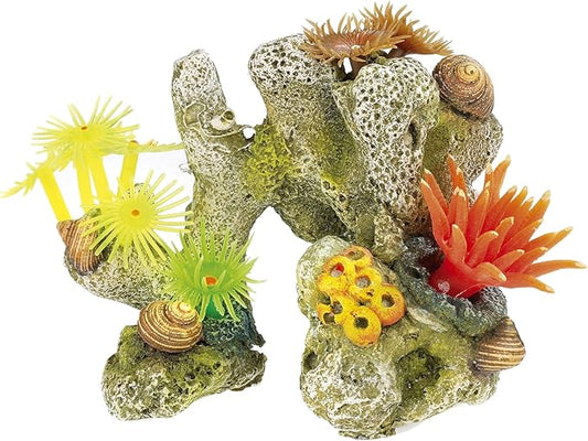 Caldex Classic Coral Life Coral Stone with Plants 110mm x 4