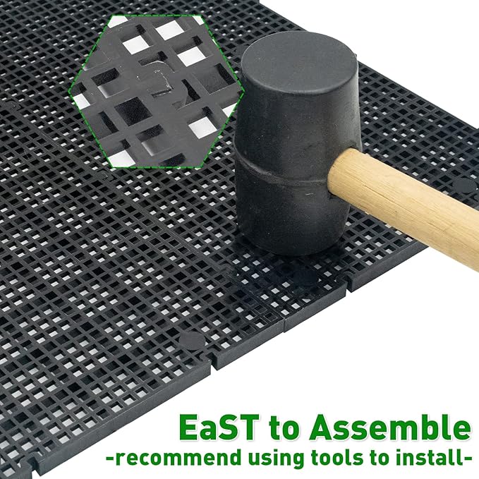 LINLAN 6 Pieces High-Density Aquarium Grid Plastic with 36 Brackets, Fish Tank Divider, Egg Crate for DIY Filtration and Bottom Protection in Aquascaping