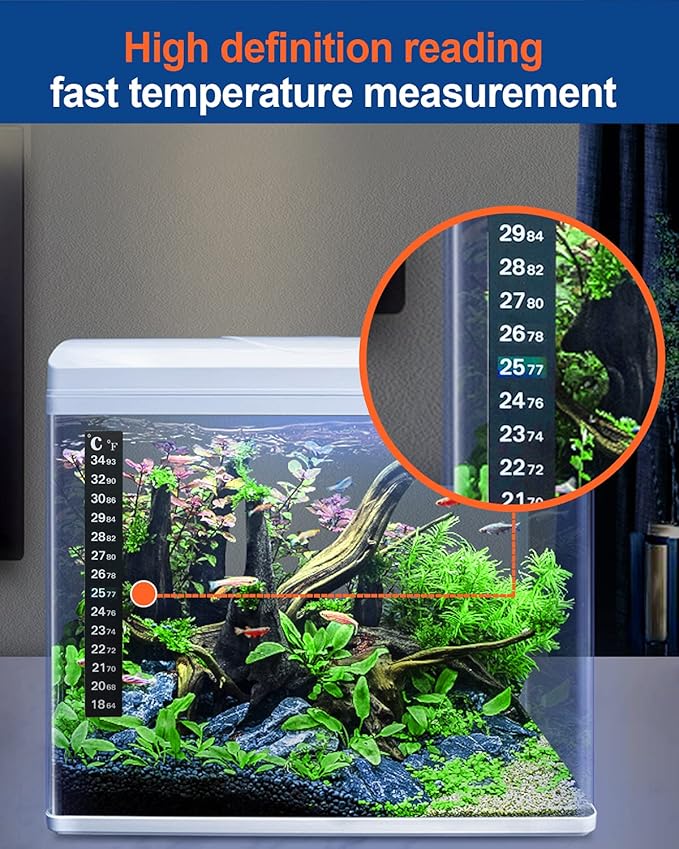 QZQ Aquarium Gravel Cleaner [2026 Edition] Vacuum Fish Tank Vacuum Cleaner Tools for Aquarium Water Changer with Aquarium Thermometers Fish Net kit Use for Fish Tank Cleaning Gravel and Sand