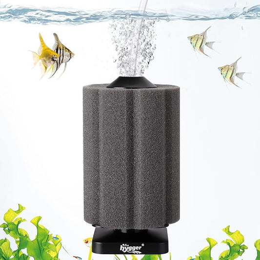 hygger Self-Sinking Sponge Filter for 30–75 Gallon Aquarium, Air Powered Foam Filter for Freshwater & Saltwater Tanks, Betta & Shrimp Safe