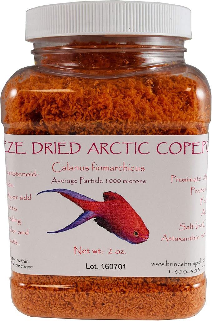 Brine Shrimp Direct Freeze Dried Arctic Copepods (Calanus), 2 oz