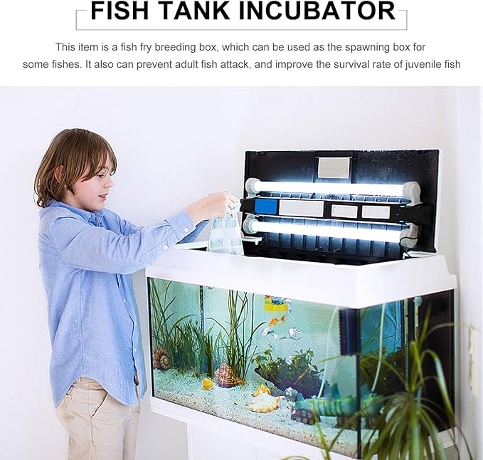 2Pcs Aquarium Fish Hatchery Box Tank Guppy Breeding Net Breeding Tank Baby Fish Separator for Baby Shrimp Guppy Clownfish