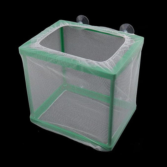 Xiaoyztan Aquarium Breeder Box,Plastic Isolation Separation Mesh Net Fish Tank,Hatchery Incubator Mesh Breeding Box with Suction Cup for Aquarium,Pack of 1
