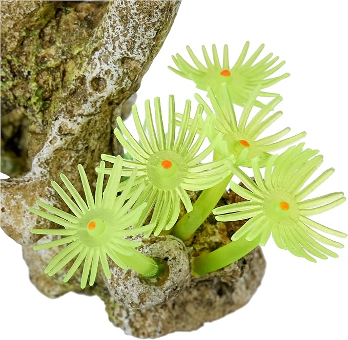 Nobby Coral Stone with Plants Aquarium Ornaments, 11 x 7 x 8.5 cm
