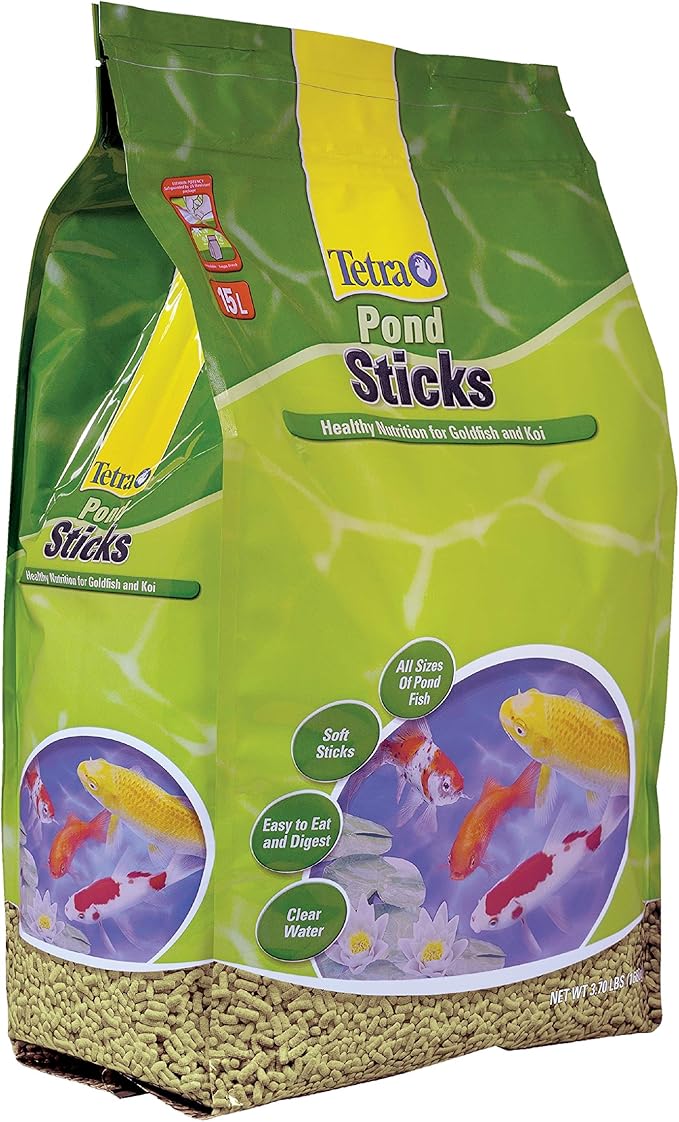 TetraPond Pond Sticks Pond Fish Food for Goldfish and Koi, Healthy Nutrition Clear Water Pond Food