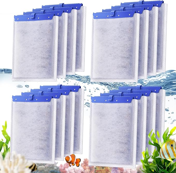New Upgraded 6-in-1 16-Pack Aquarium Filter Cartridges, Designed for Tetra Whisper Bio-Bag Filter Cartridges Large, Fits Tetra Whisper Filter Large — Fits IQ/PF/20i/40i, 20-60 Gallon Tanks