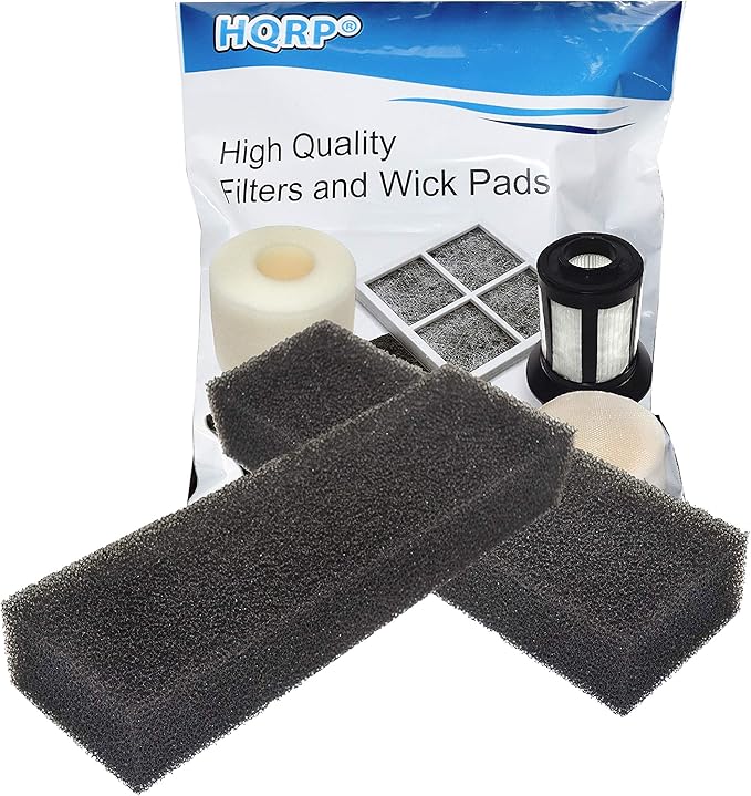 HQRP 2-Pack Mechanical Foam Aquarium Filter Compatible with Coralife Biocube 29, BioCube 14, Biocube 32 Sump Modification