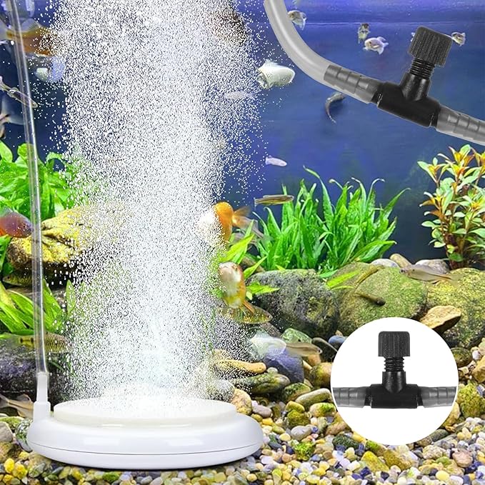 20 Pcs Aquarium Air Control Valves for 3/16" ID Airline Tubing Single Way Single Way Plastic Air Flow Control Regulator Aquarium Regulators Black Hose Connectors Airs Pump Accessories for Fish Tanks