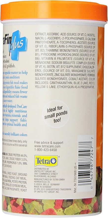TetraFin Goldfish Food Flakes and TetraColor Tropical Fish Food Flakes