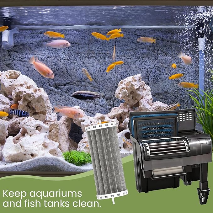 Aquarium Filter Compatible with Marineland Penguin 200 200B 350 350B Power Filters,Bio-Wheel Assembly PRBW2350B,Replacement Fish Tank Filter Parts,2 Pack