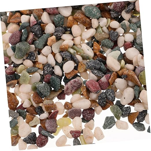 Toyvian Decorative Rocks for Potted Plants Aquarium Stones Black Sand for Fish Tank Realistic Stream Stones Fish Tank Grit Space Efficient for Small Aquariums