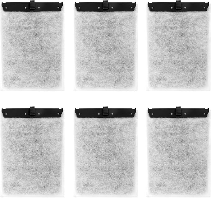 Penitue 6pcs Large Filter Cartridges Compatible with Whisper Bio-Bag Filters, Aquarium Tank Fish Filter Replacements Supplies Stuff for Whisper Filters 20i/40i IQ20/30 PF20/30/40/60 & Reptofilter