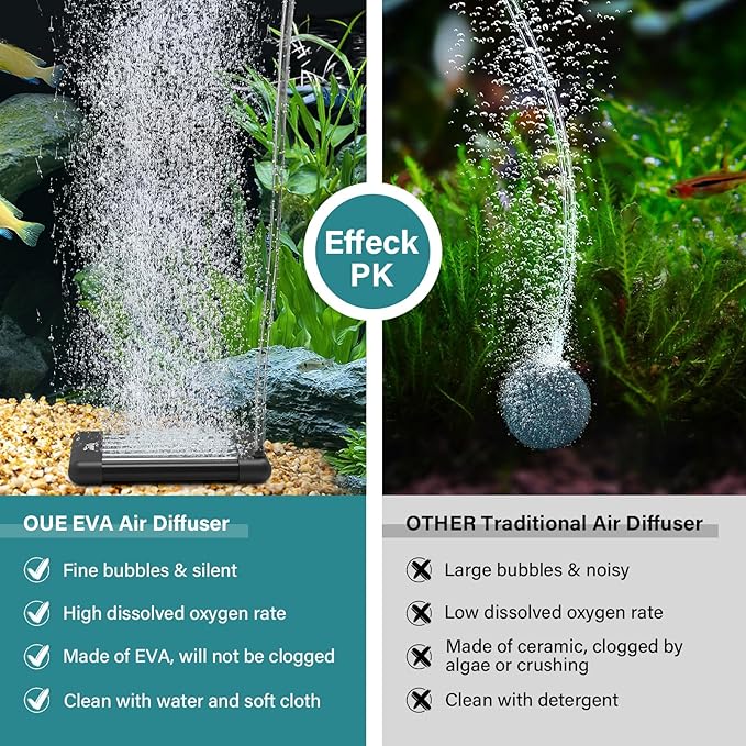 hygger Fish Tank Bubbler, Aquarium Air Stone with Special EVA Material, Air Bubbler for Nano Air Pump Fish Tank Small Bucket and Hydroponics