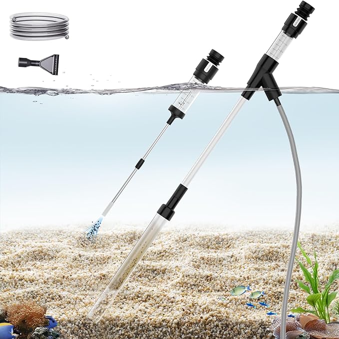 Carefree Fish Aquarium Siphon Gravel Cleaner 6Ft Hose Tank Water Changer Sand Vacuum Multifunctional Cleaning Tools Fish Feeding Tube Coral Feeder Pipette Upgraded Turkey Baster