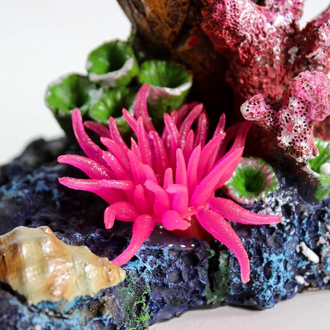PENN-PLAX Deco-Wrecks Tan Plane Coral Scape Aquarium Decoration – Safe for Freshwater and Saltwater Fish Tanks – Large