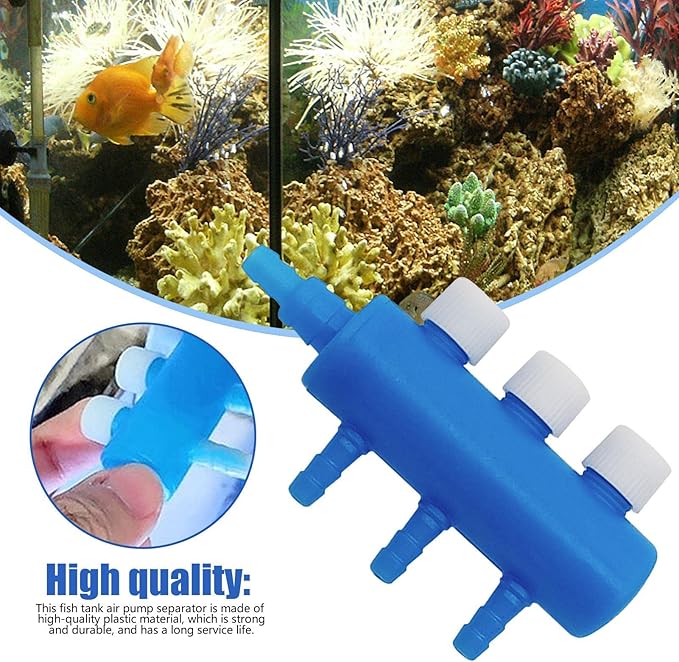 Aquarium Air Tubing Valves – Air Pump Splitter Control, Adjustable Lever Distributor | Airline Tube Connectors Fittings For Fish Tank Bubblers, Aquatic Systems, Airs Flow Management And Oxygen Supply