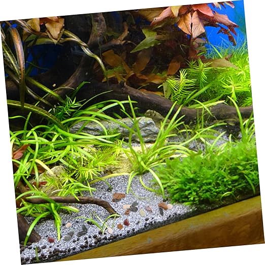 Abaodam Realistic Stream Stones Natural Aquarium Gravel Fish Tank Bottom Decor Sand Black Sand