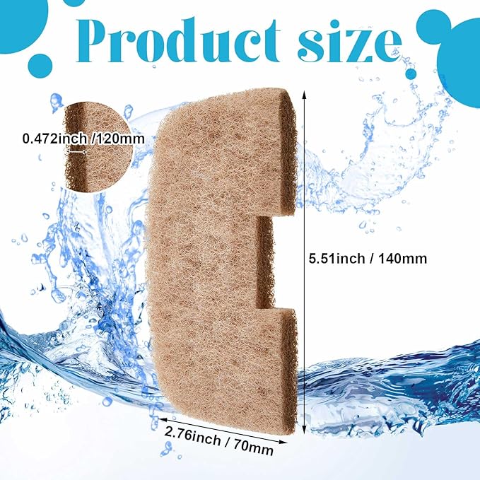 Threlaco 10 Pack Compatible with Fluval 106/206/107/207 Ammonia Remover Pads, Aquarium Canister Filter Media Replacement Pads for Fish Tank