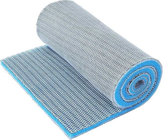 AQUANEAT Aquarium Filter Sponge 8-Layer Filter Media Pad, Cut-to-Size Foam Floss for Fish Tank Sump Pond (47" x 12" x 0.6")