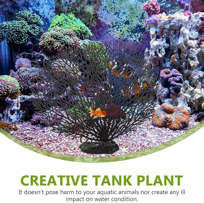 balacoo Faux Coral Decor for Aquarium Fish Tank Delicate Artificial Coral Plant 7.08In Desktop Tank Plant for Home and Office Landscape Decoration