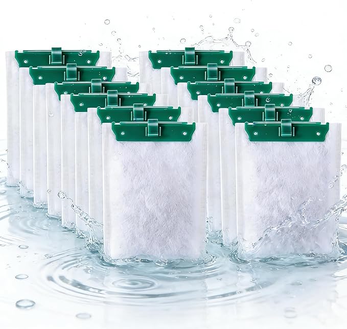 12-Pack Medium Replacement Aquarium Filter Cartridges: Compatible with Select Power Filters (Fits 10i, IQ10, PF10 Models), Ready-to-Use Bio-Filtration for Crystal Clear Water Quality