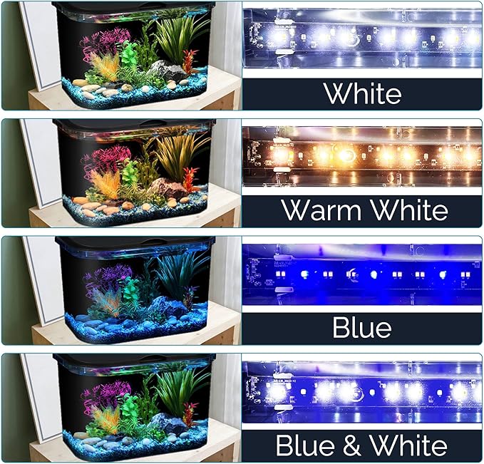 Replacement Top and Light and 12V1A Power Adapter for Koller Products 5 Gallon Fish Tank