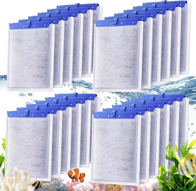 New Upgraded 6-in-1 24-Pack Aquarium Filter Cartridges, Designed for Tetra Whisper Bio-Bag Filter Cartridges Large, Fits Tetra Whisper Filter Large — Fits IQ/PF/20i/40i, 20-60 Gallon Tanks