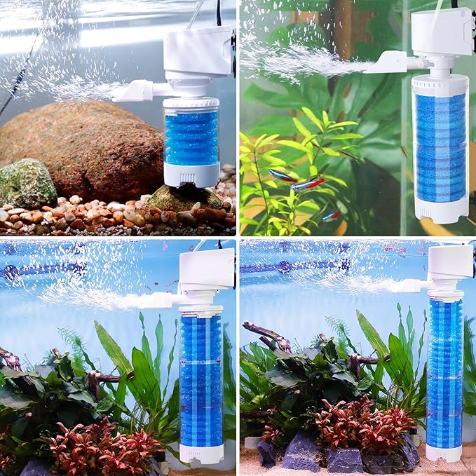 fishkeeper Bio Filter Sponge for Aquariums - 3 Pack, Washable and Reusable, Replacement Biological Filter Sponge Media for Fish Tanks