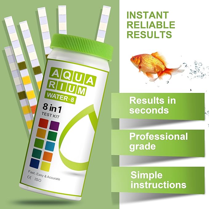 AAwipes 8-in-1 Aquarium Test Kit 50 Strips + Complete Water Testing Kits 100 Strips