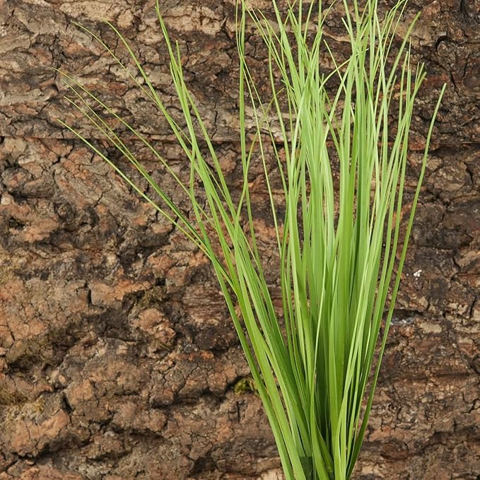 Fake Green Grass Plants, Reptile Plants for Terrarium, Bearded Dragon Tank Accessories Habitat Decor fit Crested Gecko Leopard Lizard Chameleon Ball Python Snake