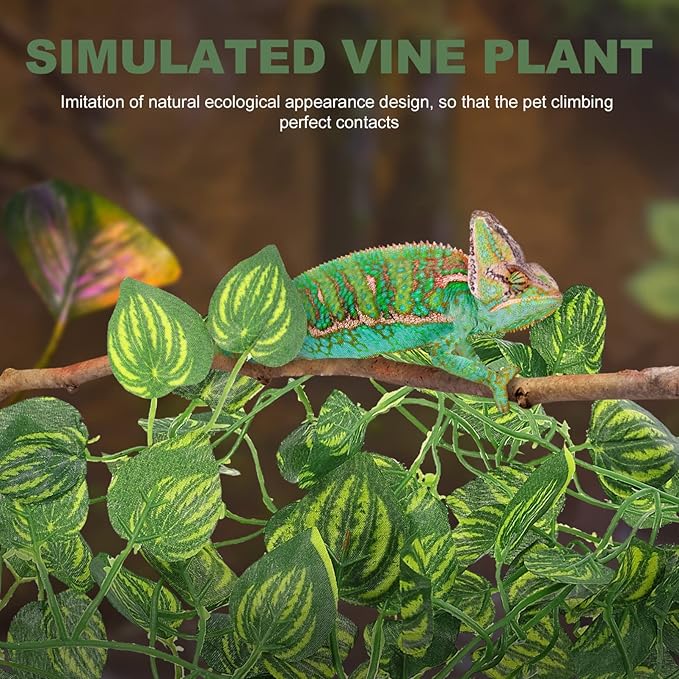 2pcs Terrarium Plant Accessory Realistic Reptile Decor Suction Cup Durable Plastic Foliage for Snake and Gecko Tanks Easy Installation Enhances Aesthetic Appeal