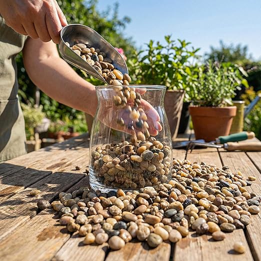 River Rocks Decorative Ornamental Vase Filler 0.5" - 0.75" Natural Aquarium Gravel 30 lbs - Landscaping Pebbles for Indoor Plants, Succulents,Terrarium & Home Decor, DIY & Crafting – Royal Imports