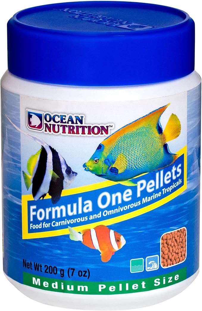 Ocean Nutrition Fish Food - Tropical Fish Food, Soft Moist Sinking Pellets, High Protein(41%) Guppy Fish Food, Fish Food Flakes Alternative, 7 oz (200 g), Medium Pellet