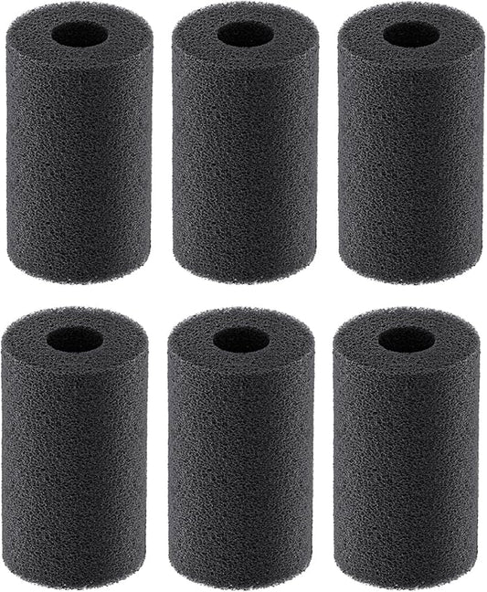 Pawfly 6 Pack Pre-Filter Sponge, 0.6" Aquarium Intake Filter Sponge Foam Cover Rolls for Small Fish Shrimp Fry Fish Tank Covers Accessories
