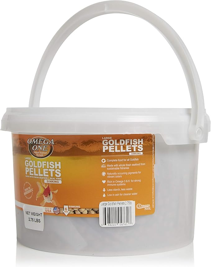 Omega One Goldfish Pellets, Sinking, Large, 2.75 lb x1