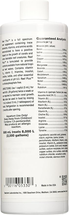 Seachem Reef Plus 500ml (Pack of 2)