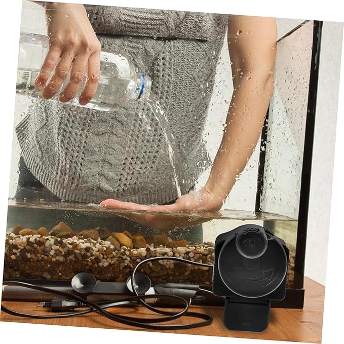 Toddmomy Automatic Aquarium Fish Feeder for Small Tanks Timed Auto Fish Feeding Device Battery Not Included Aquarium Accessory and Turtle Feeding