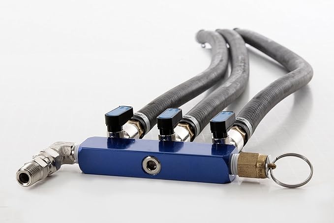 EasyPro 3/8" Aeration Manifold Valved Outlet Assembly (3-Valve)