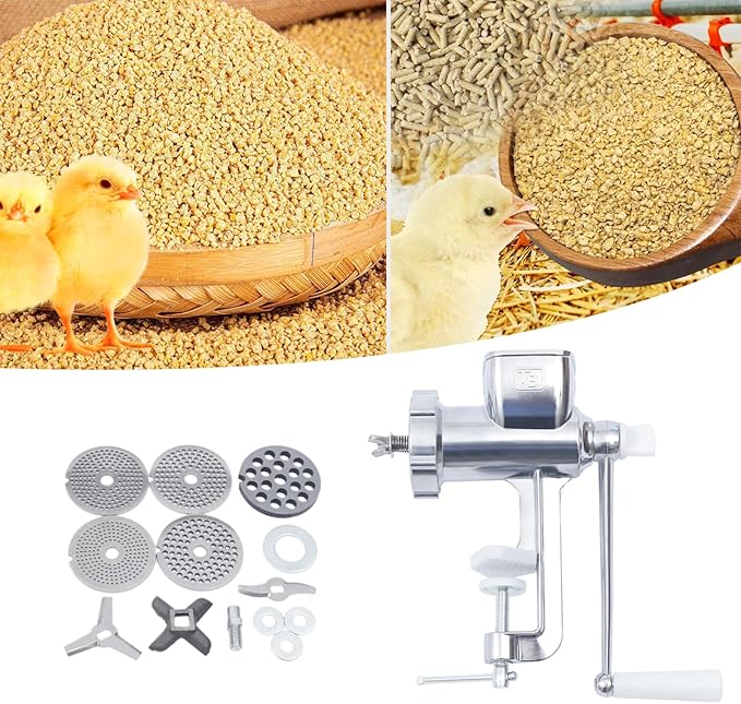 Manual Animal Feed Food Pellet Machine Fish Dog Cat Poultry Rabbit Pet Food Pellet Mell Making Machine Pet Bait Granulator Pelleter with 1.5mm/2mm/2.5mm/3mm/8mm Molds