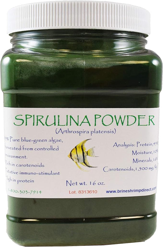 Brine Shrimp Direct Spirulina Powder, 16 oz