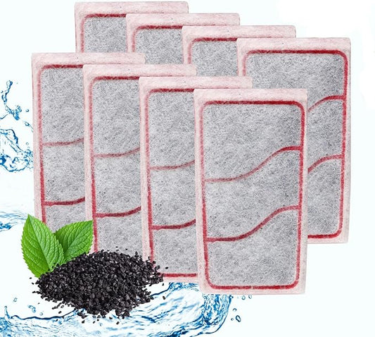 Aquarium Filter Cartridges Replacement Compatible with Whisper 3i Internal Fish Tank Filter, Multi-Layer Filter Pad with Cotton, Activated Carbon & Zeolite, 8 Pack