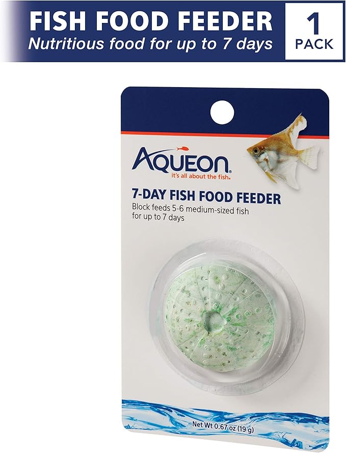 Aqueon 7 Day Vacation Feeder Slow- Release Fish Food for Tropical Fish - 1 Pack