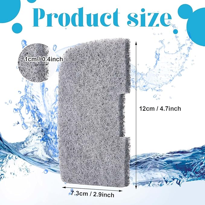 Threlaco 10 Pack Compatible with Fluval 307/407/306/406 Canister Filter, Nitrite Remover Pads, Aquarium Filter Replacement Pads for Fish Tank