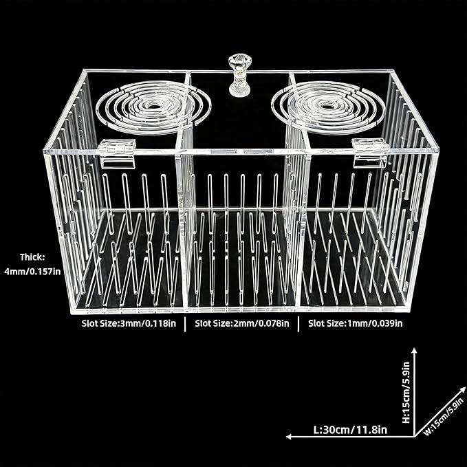 Acrylic Breeding Box Fish Trap Aquarium Container, Acclimation Isolation for Tank Breeder Separator for Fish