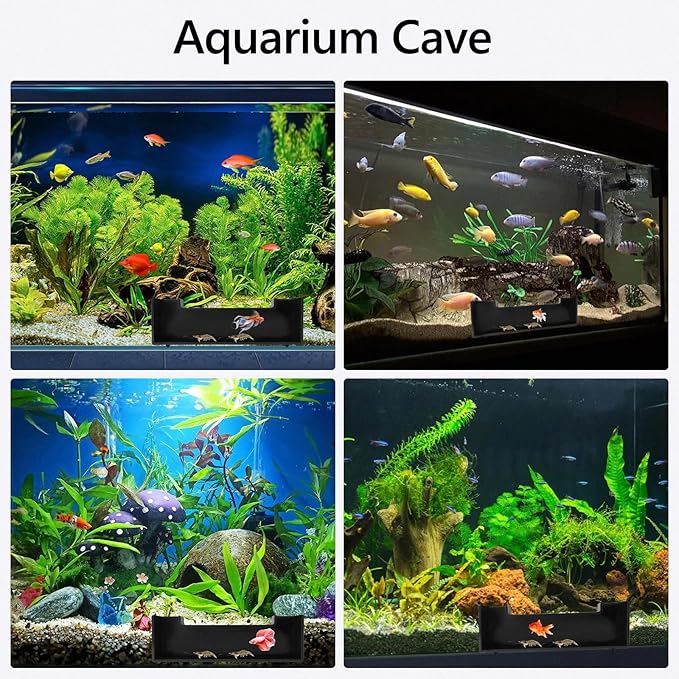 Shrimp Cave Aquarium Tunnel - Fish Tank Decorations, Corner Hideout, Hides for Aquarium - Tank Accessories